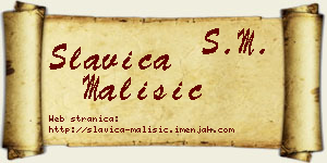 Slavica Mališić vizit kartica